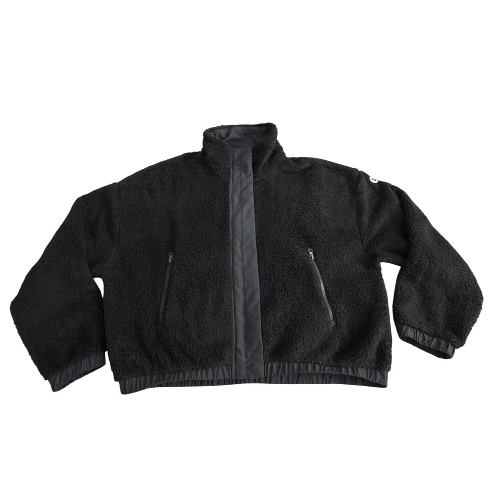 Vuori Cozy Sherpa Jacket Black VW530 Womens XL Full Zip Fleece Recycled SKU252